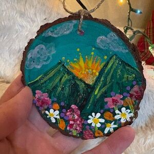 Homemade Hot Air Balloon/mountain Ornament